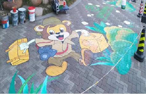 麻阳夏季画地面彩绘会遇到的问题