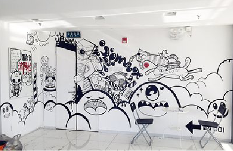 麻阳手绘墙并非传统涂鸦。